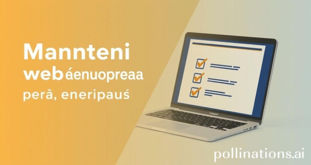 Checklist de mantenimiento web para empresas en Perú